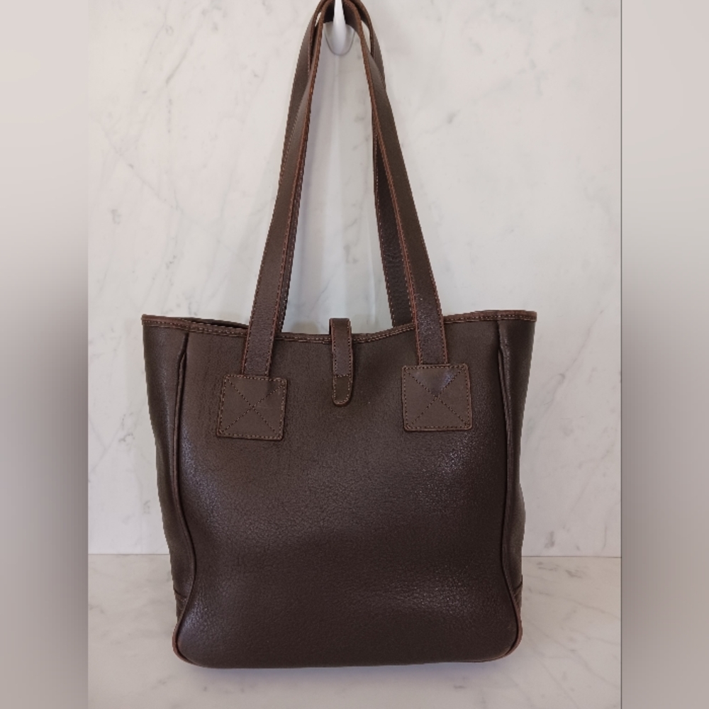 Vintage Dooney & Bourke Brown Leather Shoulder Bag - Picture 2 of 10